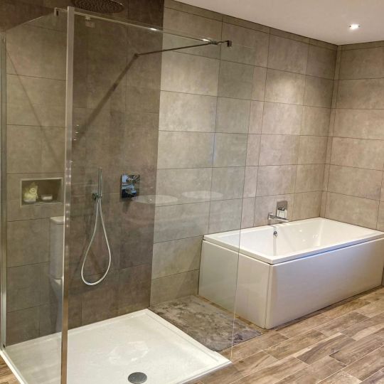 Bath and shower cubicle