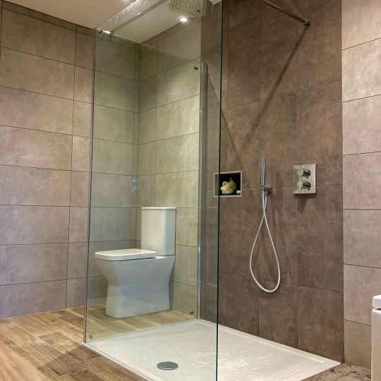 shower and toilet